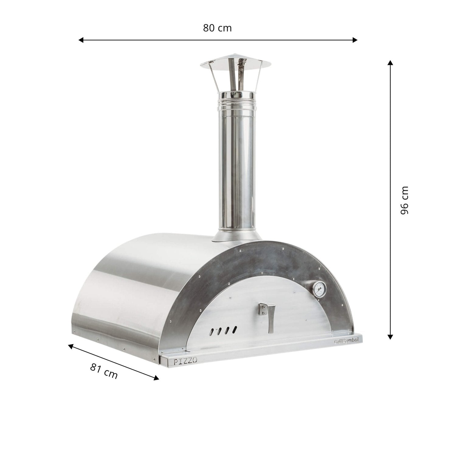 Vedeldad pizzaugn Pizzo-inox
