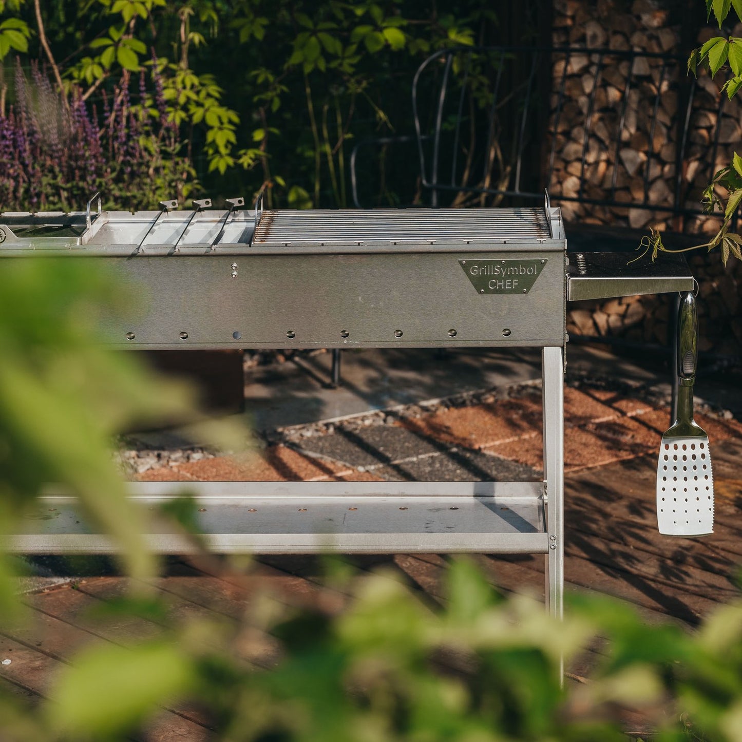 GrillSymbol kolgrill Naked Chef XL Silver