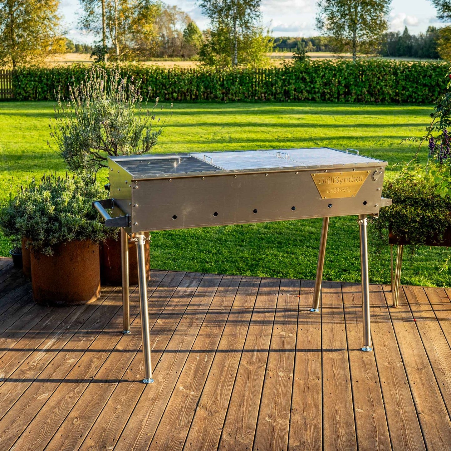 GrillSymbol kolgrill Naked Chef XXL Silver