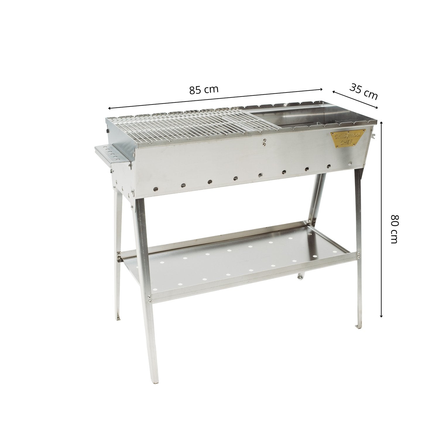 Kolgrill Naked Chef Silver