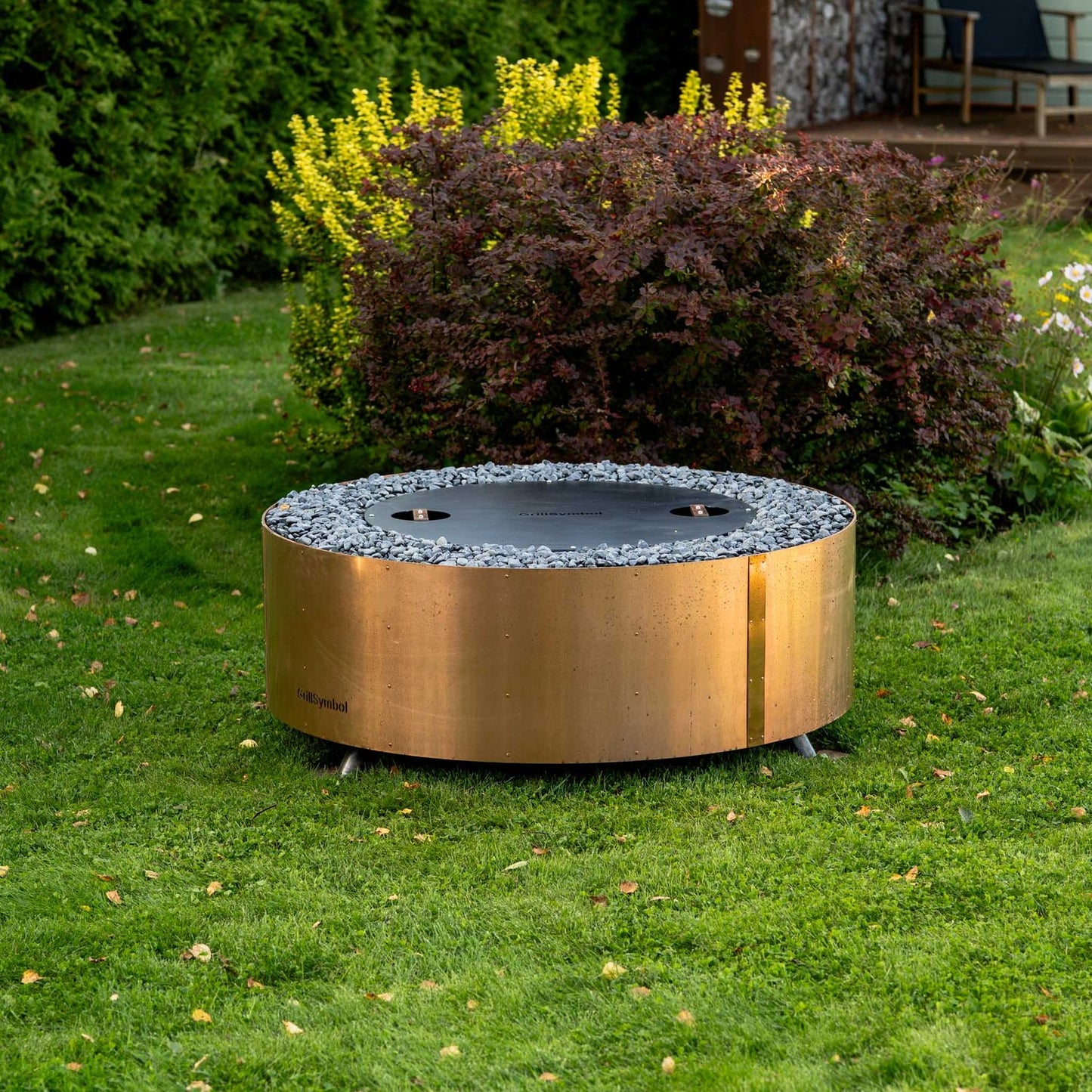 GrillSymbol eldstad utomhus Luna Copper Black ø 119 cm