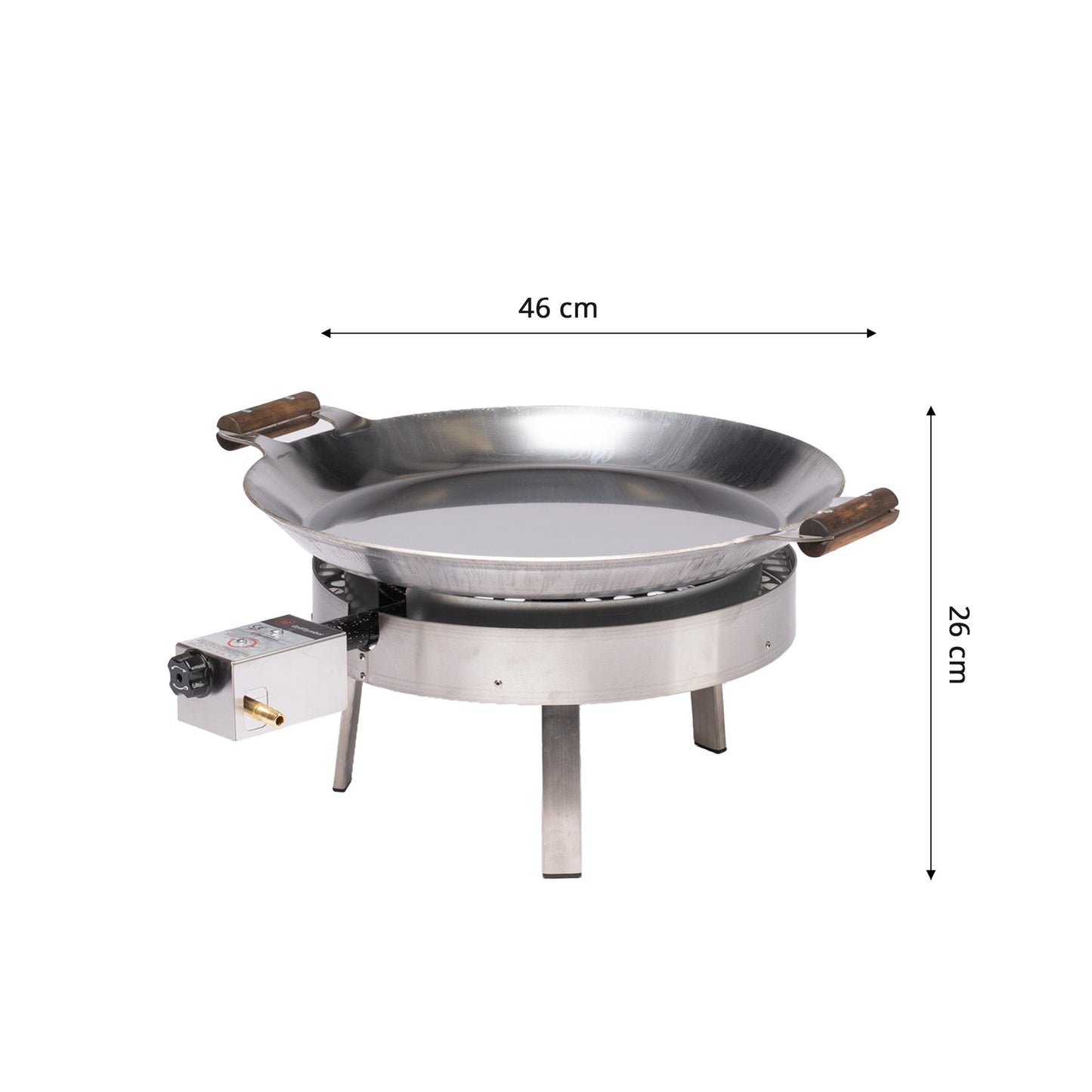 GrillSymbol stekhäll gasol PRO-460 inox, ø 46 cm