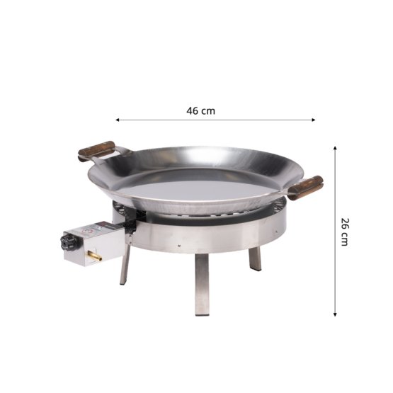 GrillSymbol stekhäll gasol PRO-460 inox, ø 46 cm