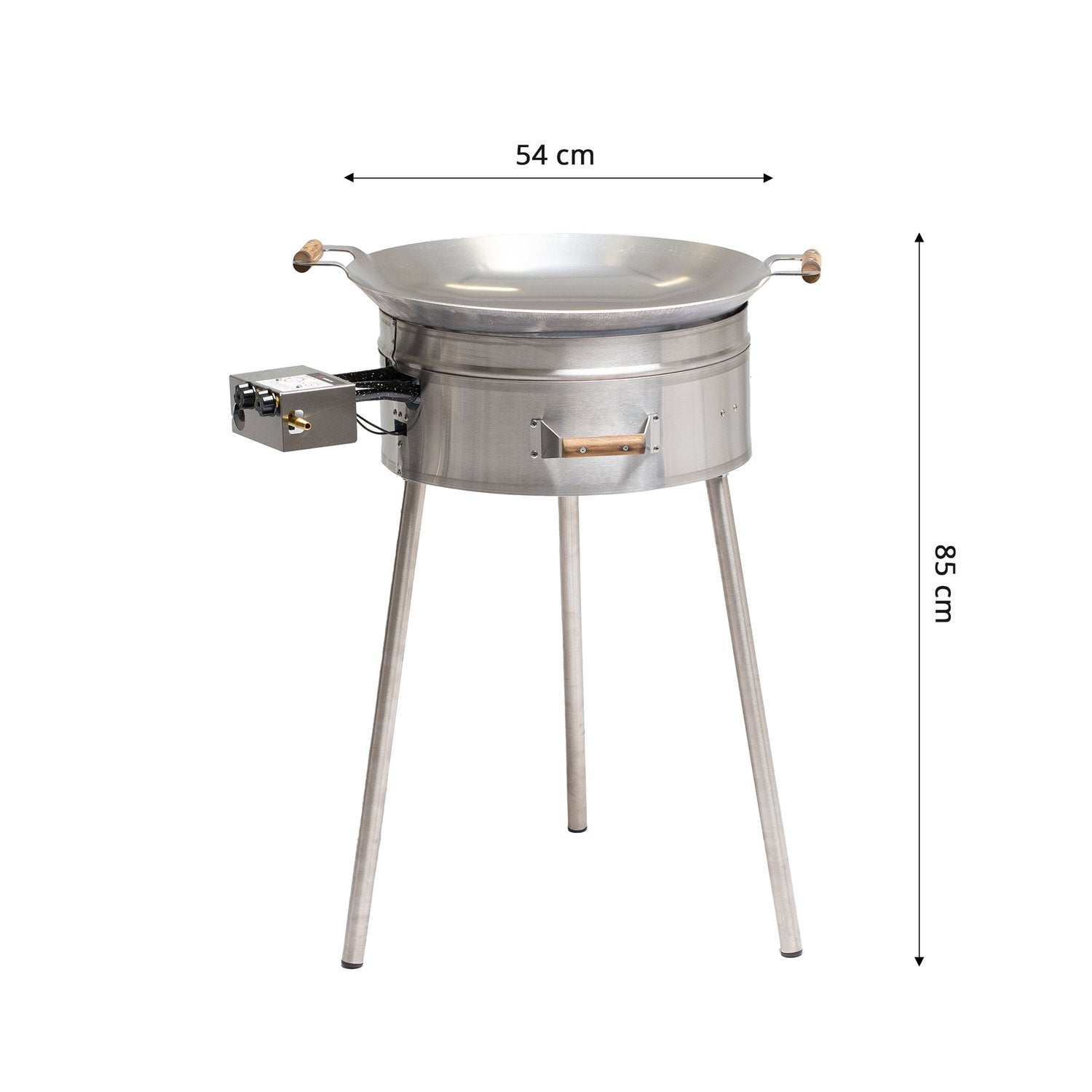 Gasol wok utomhus PRO-545 inox, ø 54 cm
