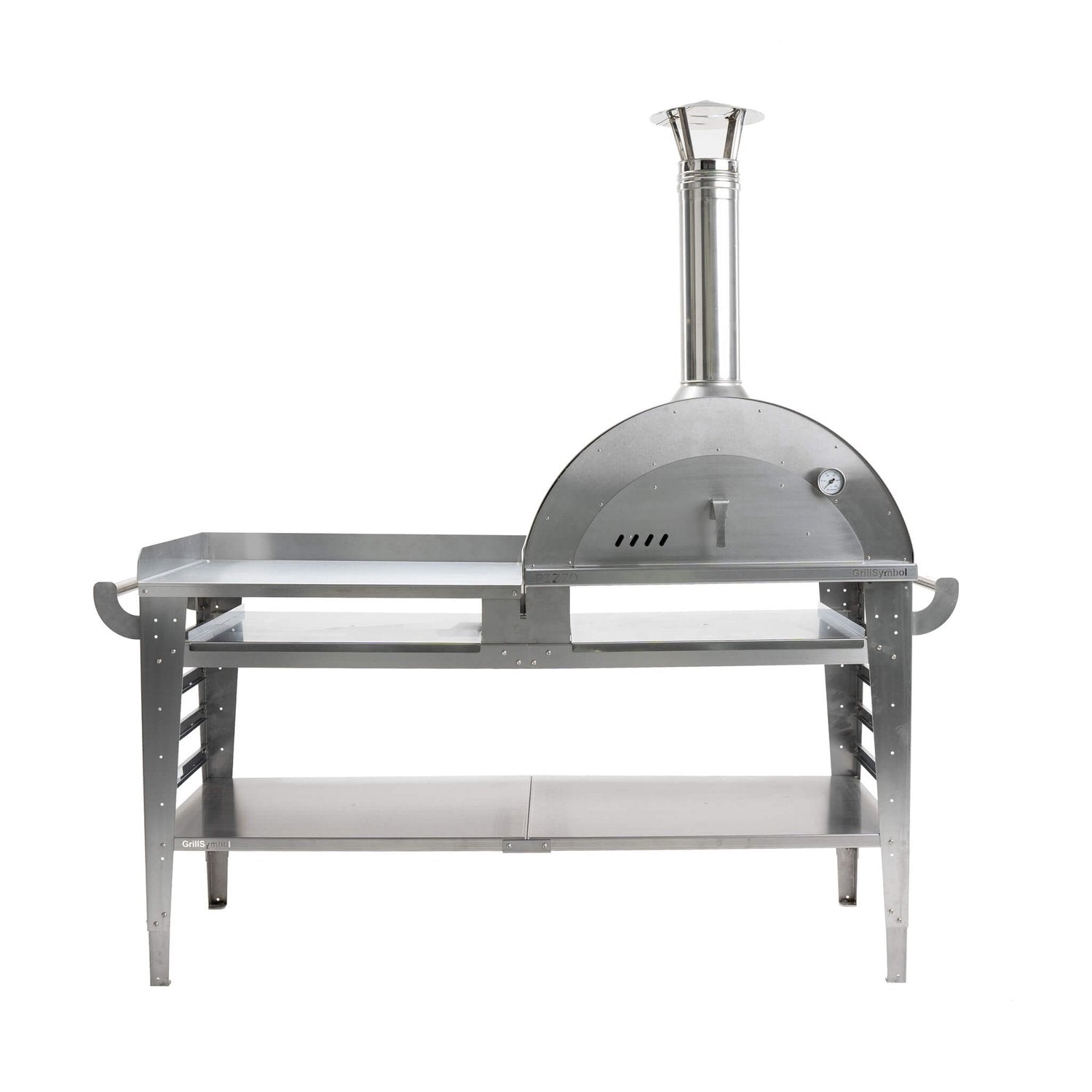 Pizzaugn med stor bord Pizzo-XL-set-inox