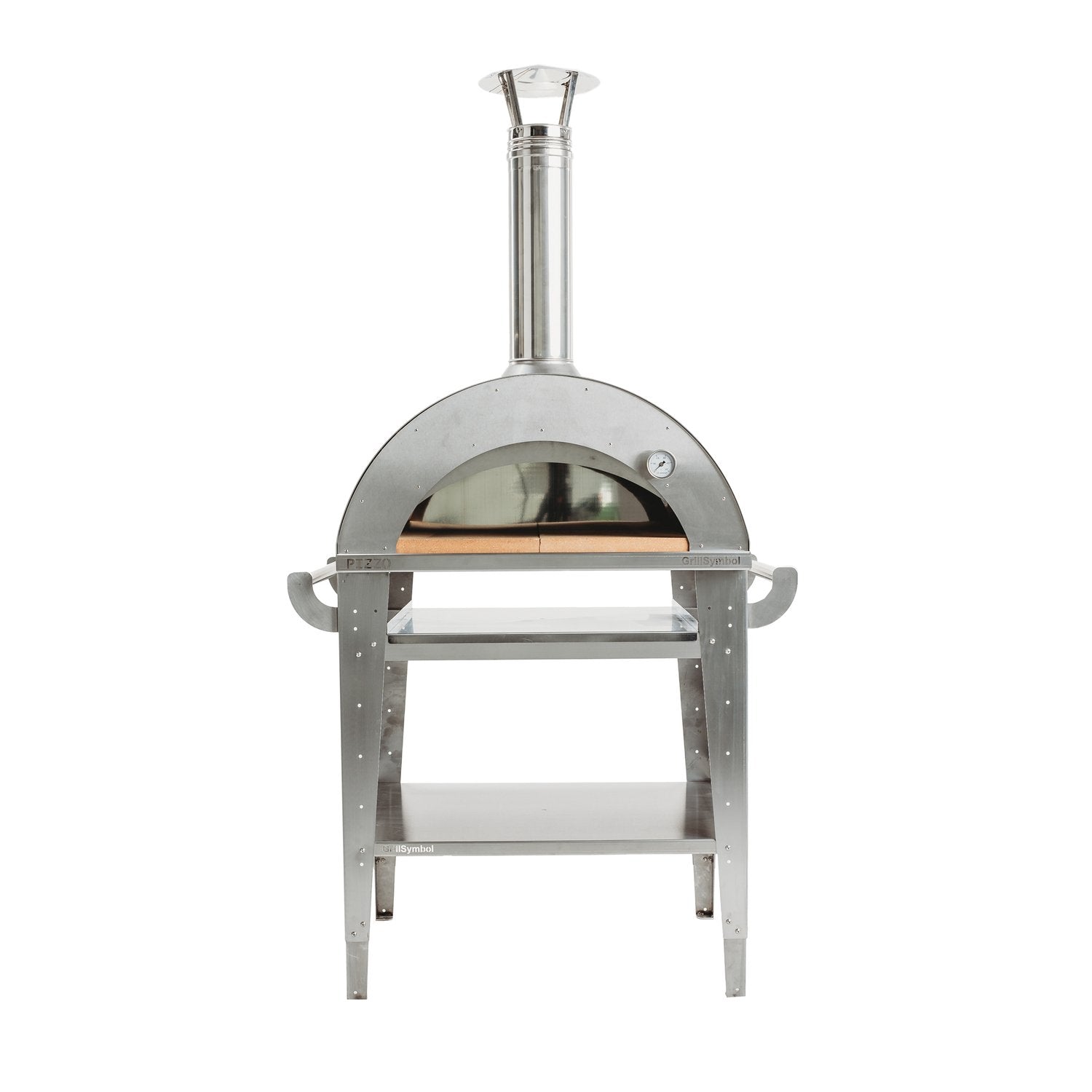 Pizzaugn med bord Pizzo-set-inox