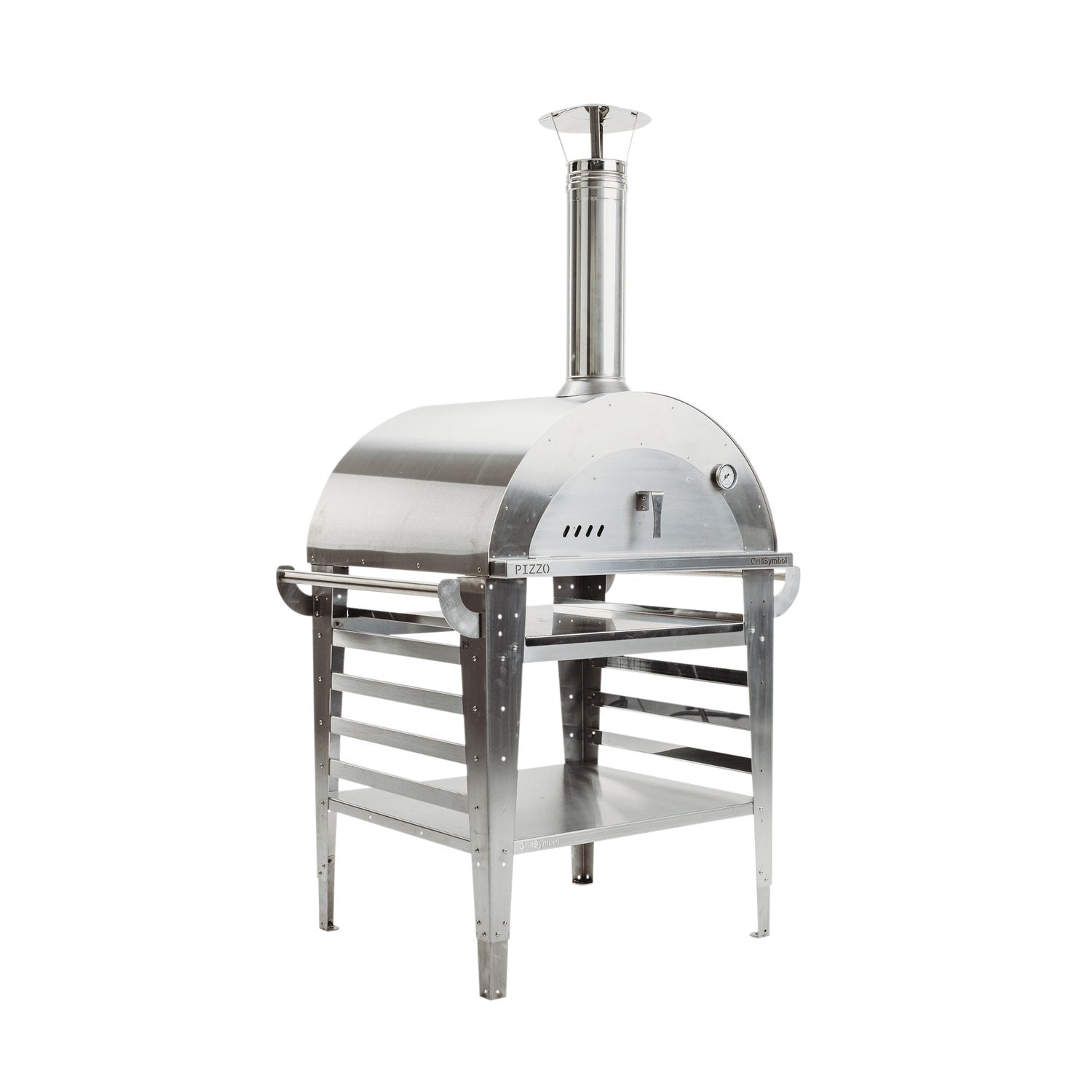 Pizzaugn med bord Pizzo-set-inox