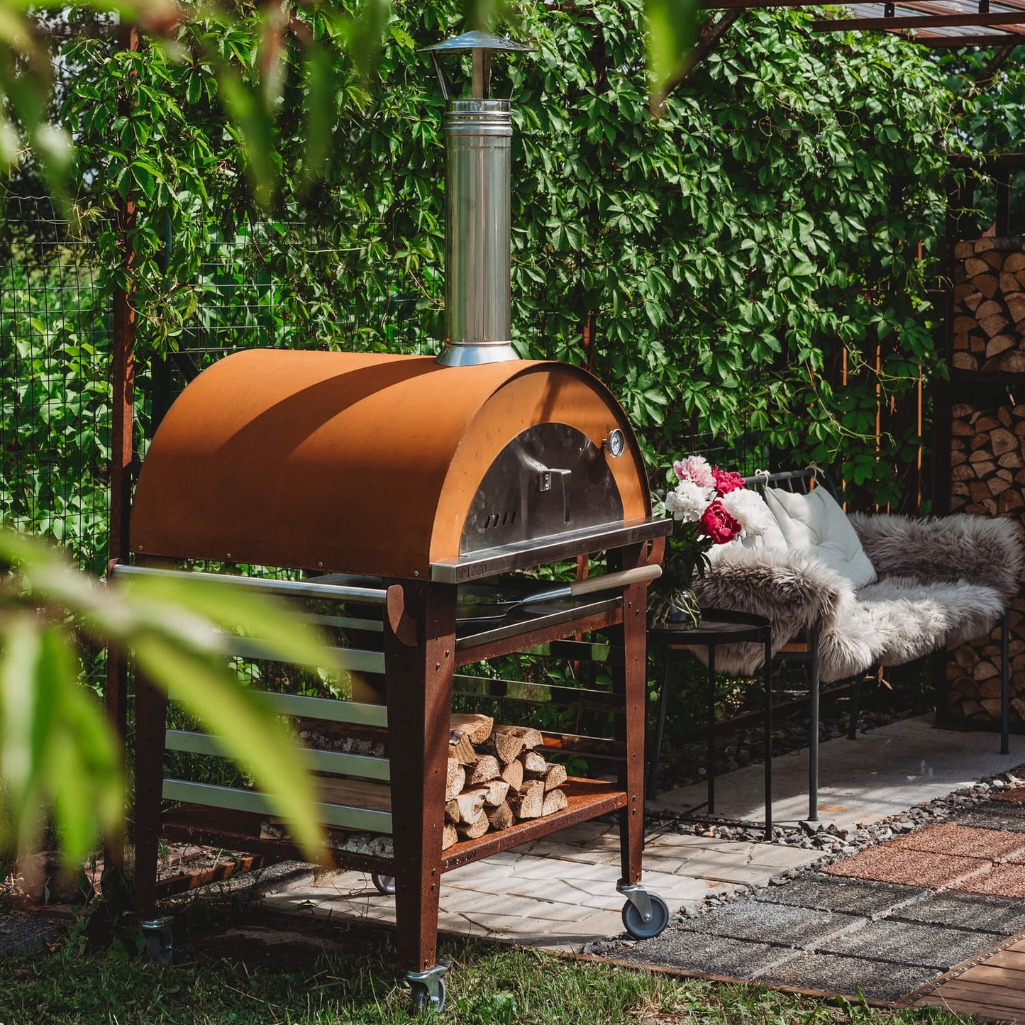 GrillSymbol pizzaugn med bord Pizzo-set