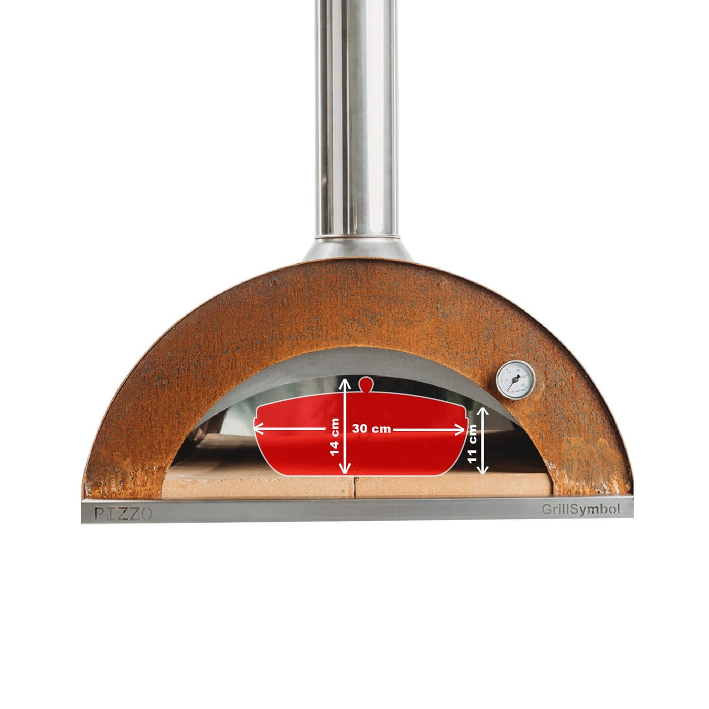 GrillSymbol vedeldad pizzaugn Pizzo
