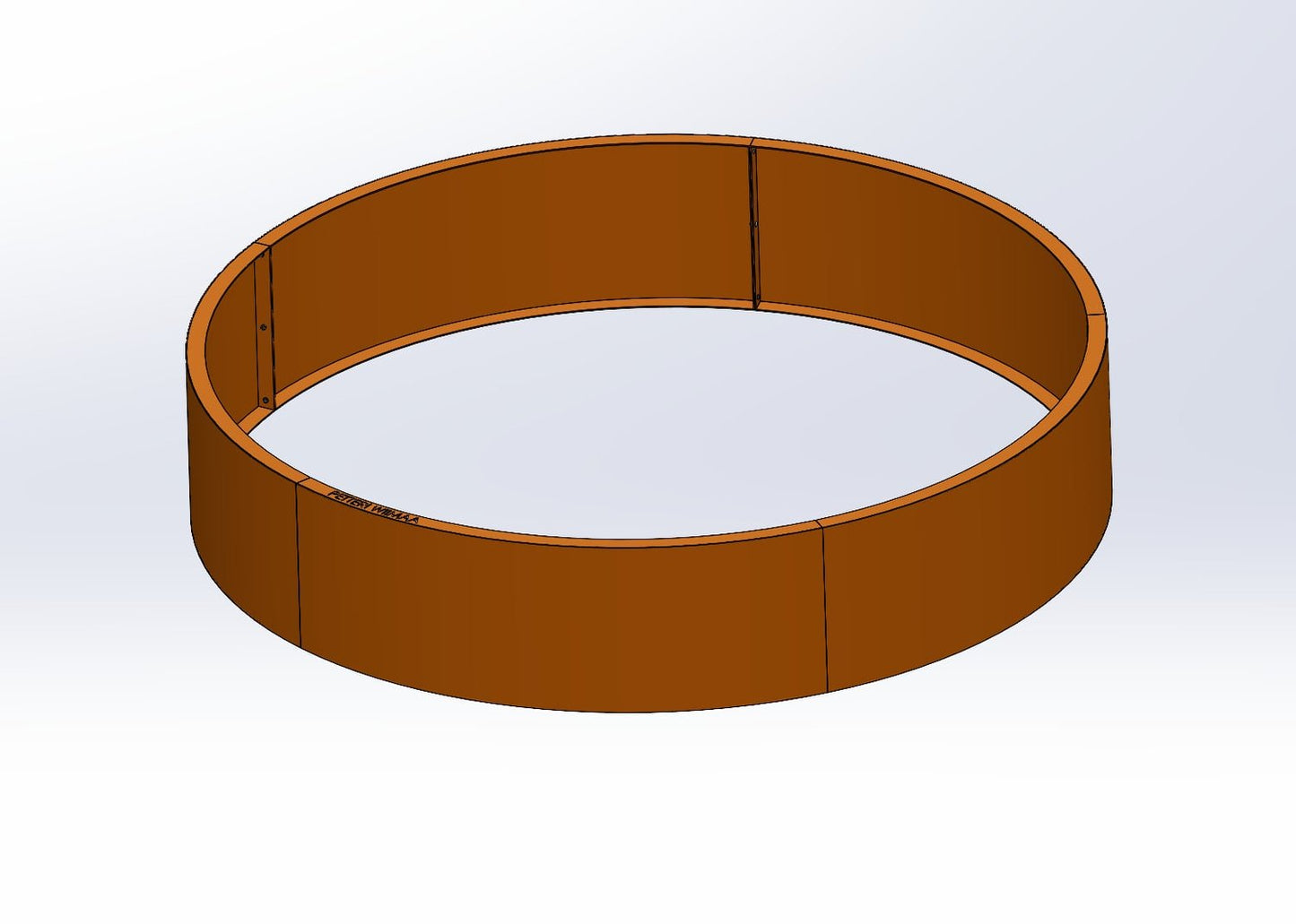 Petteri Wiimaa multifunktionell planteringsring / gräskant till eldstad H40 cm, ø 200 cm