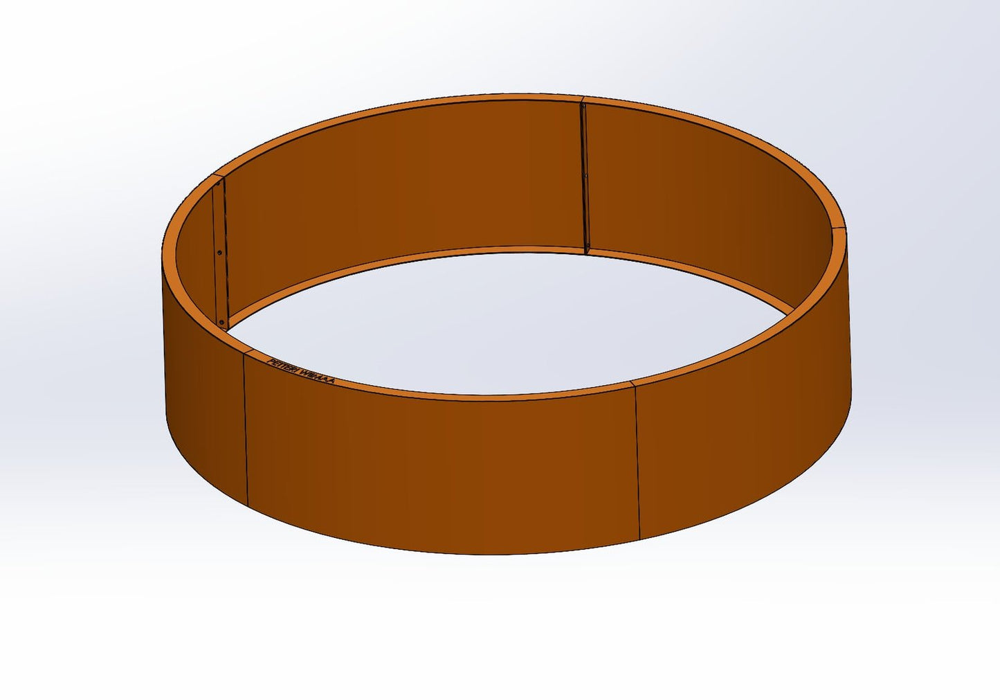 Petteri Wiimaa multifunktionell planteringsring / gräskant till eldstad H50 cm, ø 200 cm