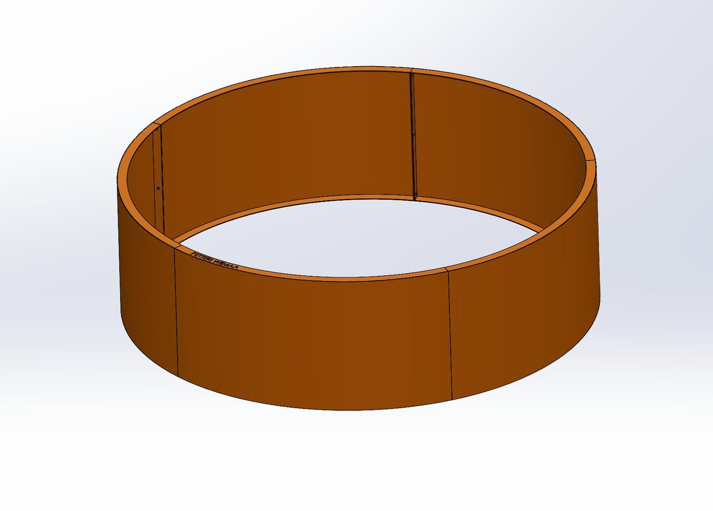 Petteri Wiimaa multifunktionell planteringsring / gräskant till eldstad H60 cm, ø 200 cm