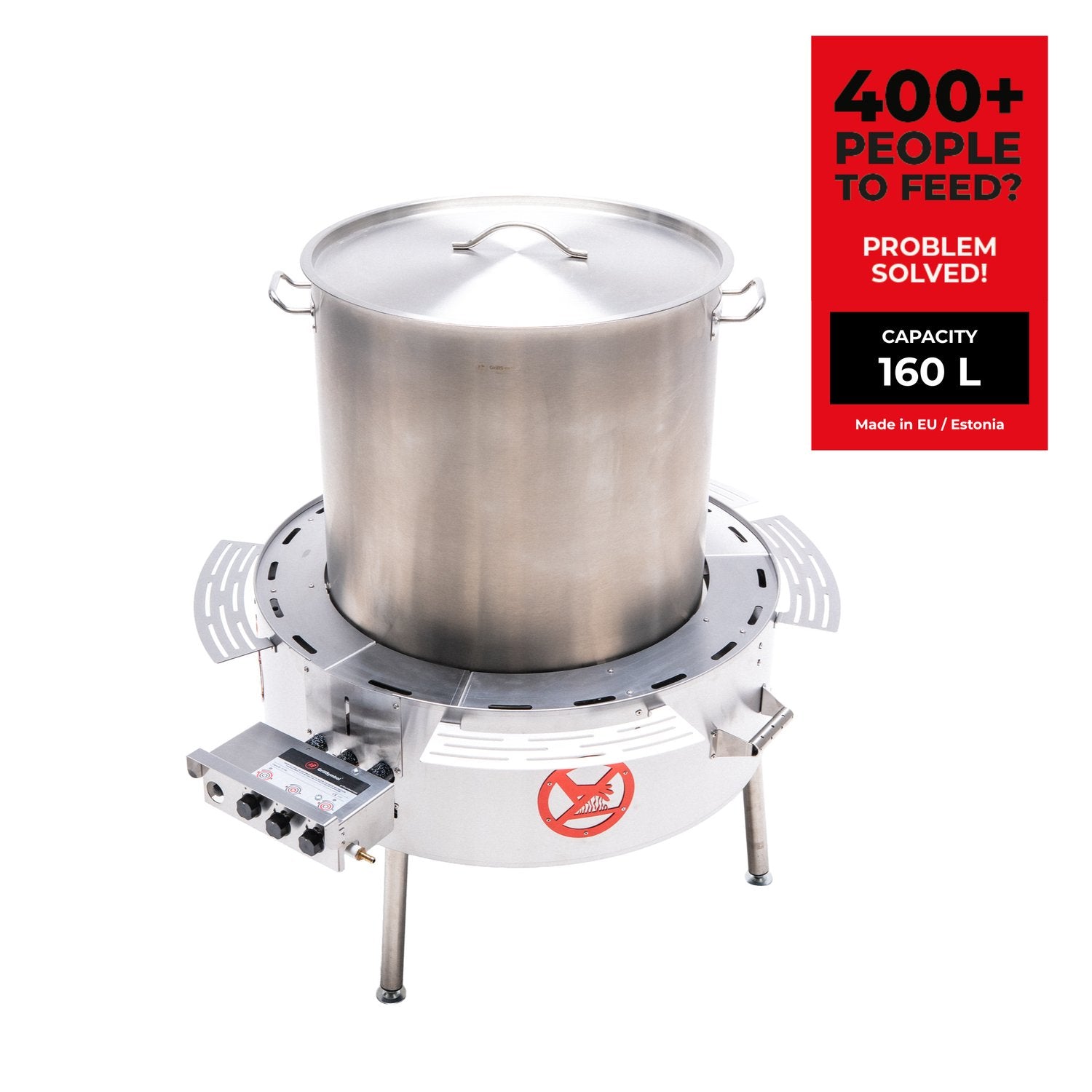 Soppstation med gasolbrännare 160 L