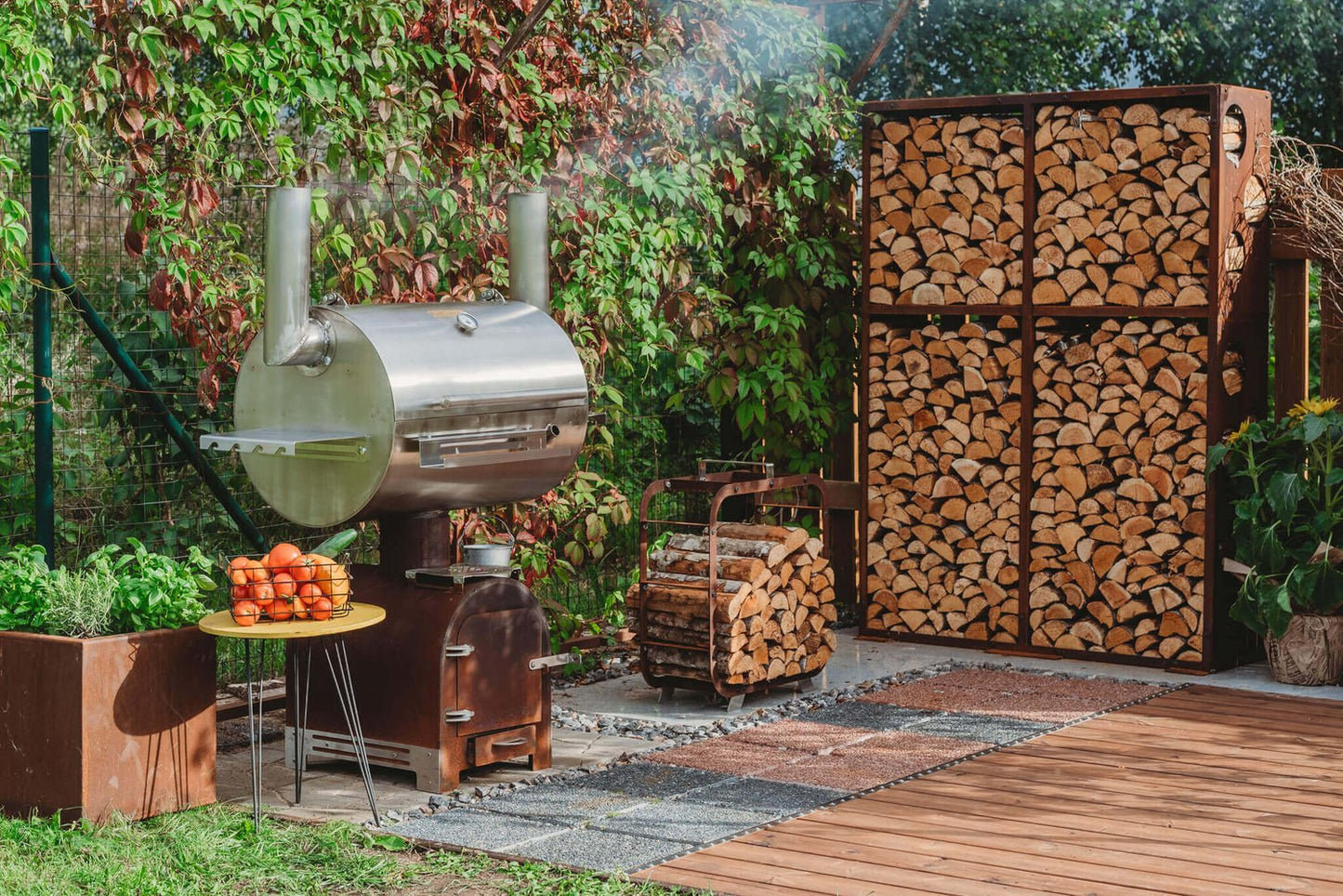 GrillSymbol BBQ rökgrill Smoky Beast Silver