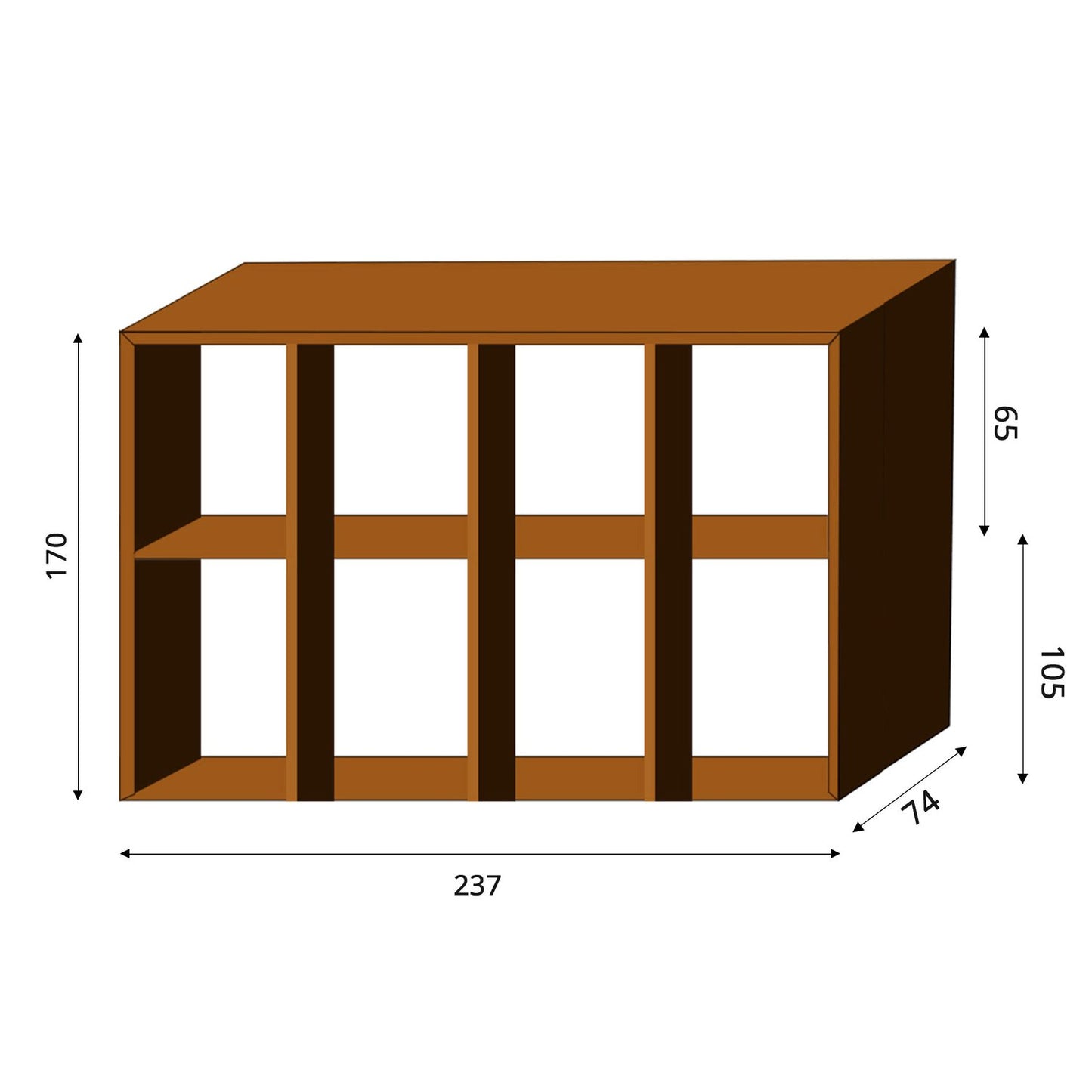 GrillSymbol Cortenstål vedförvaring WALL-XL